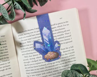 Blue Holographic Crystal Magnetic Bookmark For Readers