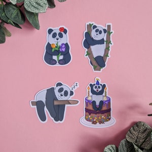 Adesivo Pandabear Panda Cancelleria Bullet Journal Scrapbooking Adesivo per laptop Bottiglia d'acqua Adesivo in vinile fustellato Planner