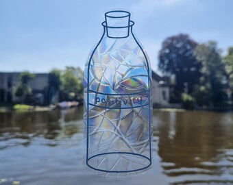 Potion Positivity Suncatcher Positive Affirmations Suncatcher Window Sticker Decal Rainbow Holographic Window Decoration Indoor Suncatcher