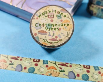 Cinta adhesiva Washi con estilo Cottagecore para diario, álbumes de recortes, papelería, cinta decorativa linda, planificador, cinta Washi, decoración de diario, estética