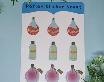 Potions | Sticker sheet | Self Love | Positivity | Strength | Positive Affirmations