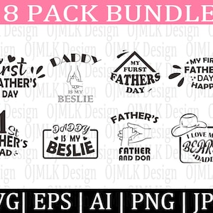 8Er Pack Vatertag SVG Bundle, Vatertag svg, Papa Zitate Svg, Daddy Svg, Best Dad Svg, Papa svg, Fanny Fathers Day, Sofortiger Download