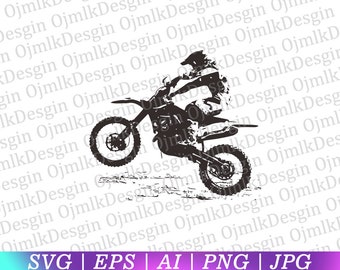Motocross Svg, Motorrad Svg, Dirt Bike Svg, Racing Svg, Biker Svg, Motor Svg, Racing Sports Motocross Rider Svg, Direkter Download