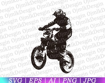Motocross Svg, Motorrad Svg, Dirt Bike Svg, Racing Svg, Biker Svg, Motor Svg, Racing Sports Motocross Rider Svg, Direkter Download