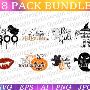 Halloween Svg Bundle, Halloween Svg, Witch Svg, Ghost Svg, Pumpkin Svg, Halloween Vector, Sarcastic Svg,Haloween Silhouette,lnstant Download