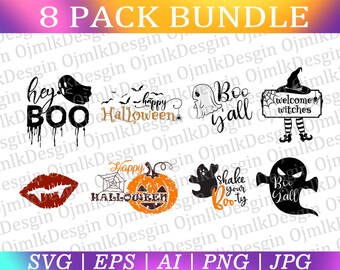 Halloween Svg Bundle, Halloween Svg, Witch Svg, Ghost Svg, Pumpkin Svg, Halloween Vector, Sarcastic Svg,Haloween Silhouette,lnstant Download