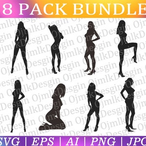 Sexy Damen Svg Bundle, Damen Body Svg, Sex Silhouette Svg, erotische Frau Svg, Booty Svg Bundle, Sexy Lady Svg, Sofortiger Download