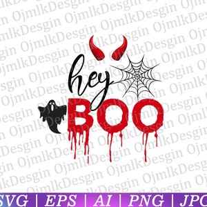 Hey Boo Svg, Halloween Svg, Pumpkin Svg, Halloween Vector, Sarcastic Svg, Funny Svg, Haloween Silhouette, Download instantâneo