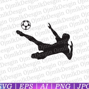 Soccer Player Svg, Soccer Svg, Soccer Clipart, Sports Svg,Soccer Clipart, Soccer Graphics, Soccer Player Digital Files, Instant Download