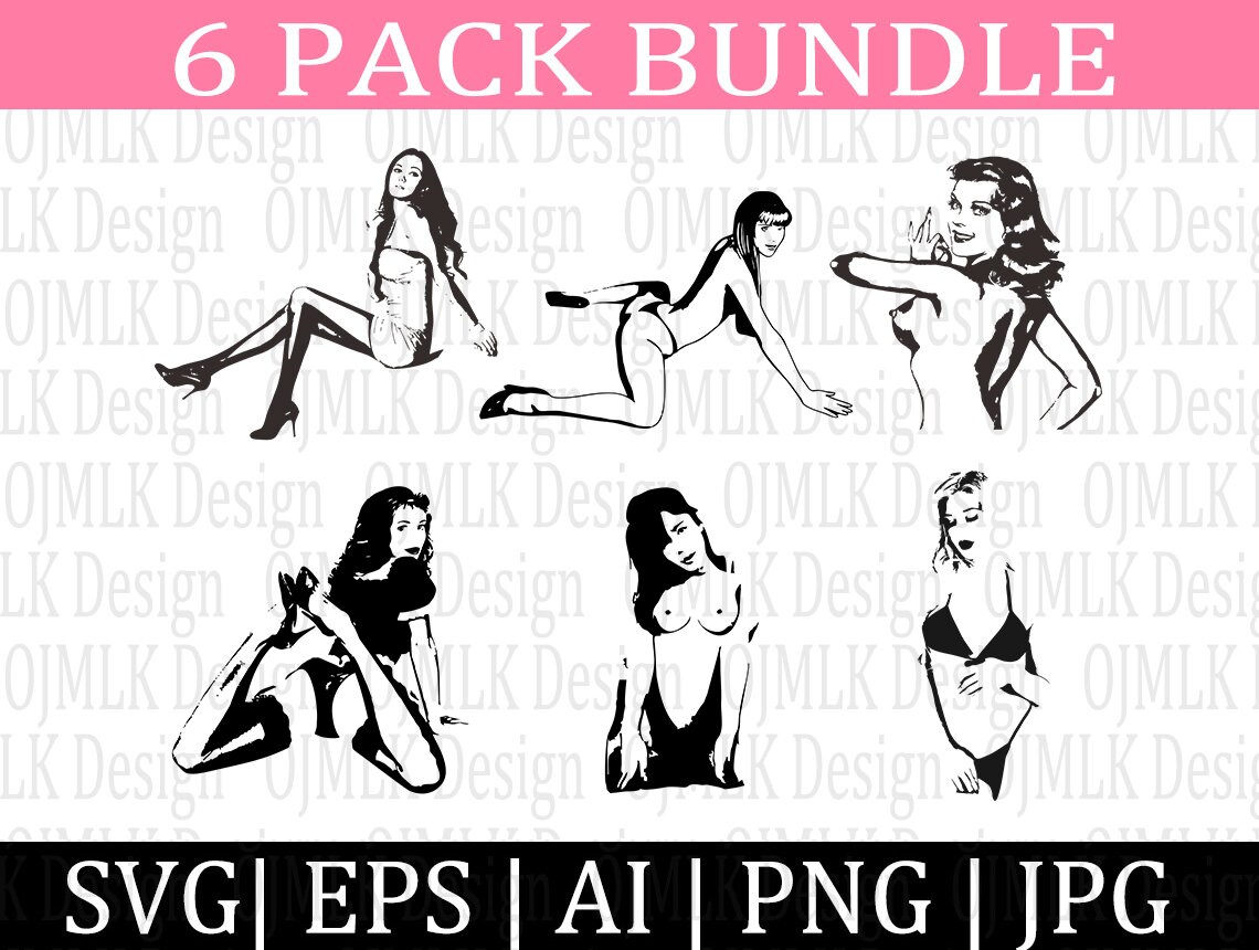 6 Pack Sexy Women Svg Bundle, Ladies Body Svg, Sex Silhouette Svg, Erotic Woman Svg, Sexy Lady Svg, Booty Svg Bundle, Instant Download