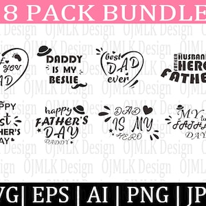 8Er Pack Vatertag SVG Bundle, Vatertag svg, Papa Zitate Svg, Daddy Svg, Best Dad Svg, Papa svg, Fanny Fathers Day, Sofortiger Download