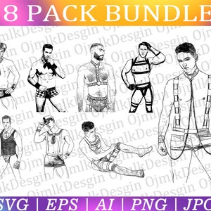 Nackter Mann Svg Bundle, männlicher Sportler Nudisten, erotische Gay Svg, Gay Love, Sexy Mann Svg, Reife männliche Svg, Gay Illustration, Gay Geschenk, Sofortiger Download