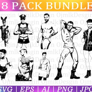 Nackter Mann Svg Bundle, männlicher Sportler Nudisten, erotische Gay Svg, Gay Love, Sexy Mann Svg, Reife männliche Svg, Gay Illustration, Gay Geschenk, Sofortiger Download