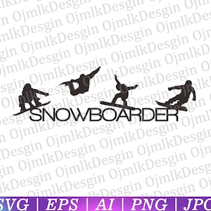 Ski Svg, Sports d’hiver Svg, kiing silhouette svg, Snowboard silhouette svg, Ski Clipart, Snowboard Clipart,Winter Svg,Téléchargement instantané