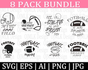 8 Pack Football SVG Bundle,Football Mom SVG Bundle,Football Shirt SVG,Football Life SVG,Football SVG Designs,Football Day,Instant Download