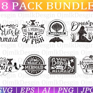 Mermaid Svg Bundle,Mermaid Tail Svg,Mermaid Squad Svg,Mermaid Tail SVG,Mermaid Shirt Svg,Mermaid Vibes Svg,Baby Mermaid Svg,Instant Download