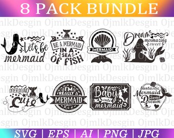 Mermaid Svg Bundle,Mermaid Tail Svg,Mermaid Squad Svg,Mermaid Tail SVG,Mermaid Shirt Svg,Mermaid Vibes Svg,Baby Mermaid Svg,Instant Download