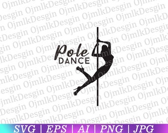 Pole Dancer Svg, Dance Svg, Exotic Dancer Svg, Pole Svg Pole Fitness, Cricut Cut File, Dance Vector, Dancer Art, Instant Download