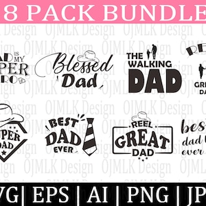 8Er Pack Vatertag SVG Bundle, Vatertag svg, Papa Zitate Svg, Daddy Svg, Best Dad Svg, Papa svg, Fanny Fathers Day, Sofortiger Download