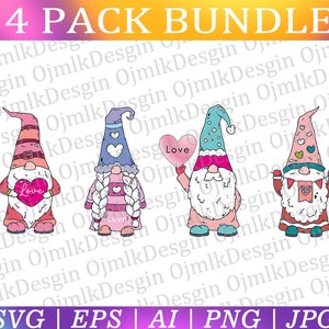 Gnomes Svg, Christmas Gnomes Svg, Christmas Gnome Bundle, Valentine Gnomes Quotes Svg, Gnomes Svg Cut File for Cricut, Descarga instantánea