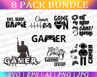 Gamer SVG Bundle, Funny Gamer Svg, Gamer Svg, Video Games Svg, Game Boys Shirt Svg, Game Controller Svg, Play Station Svg, Instant Download