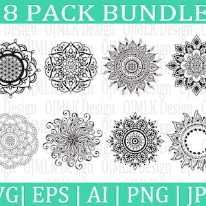 Mandala Svg, Mandala Yoga Svg, Mandala Svg Bundle Files per Cricut, Mandala Monogram Svg, Mandala Flower Svg, Madala Pattern Svg, Instant Download