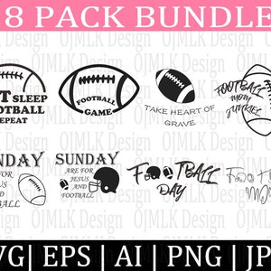8 Pack Football Svg Bundle,Football Mom SVG Bundle,Football Shirt SVG,Football Life Svg,Football Svg Designs,Football Day,Instant Download
