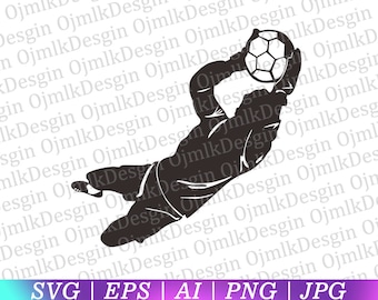 Soccer Goalkeeper Player Svg,Soccer Goalie clipart,Sports Svg,Soccer Clipart, Soccer Graphics, Soccer Player Digital Files,Instant Download