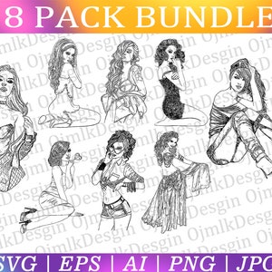 8Er Pack Sexy Damen Svg Bundle, Schönes Mädchen Svg, Damen Body Svg, Sex Silhouette Svg, Erotische Frau Svg, Sexy Lady Svg, Sofortiger Download
