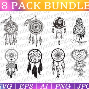 Dreamcatcher SVG, Split Monogram Dreamcatcher SVG, Dreamcatcher Clipart, Feathers SVG, Boho SVG, Native American SVG, Instant Download