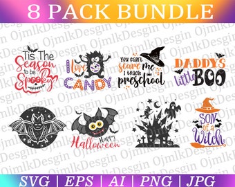 Halloween Svg Bundle, Halloween Svg, Witch Svg, Ghost Svg, Pumpkin Svg, Halloween Vector, Sarcastic Svg,Haloween Silhouette,lnstant Download