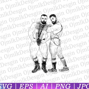 Macho Mann Svg, Nackter Mann Svg, männlicher Sportler Nackter, erotischer Gay Svg, Sexy Mann Svg, Bär Mann, Reife männliche Svg, Gay Illustration, Sofortiger Download