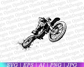 Motocross Svg, Motorrad Svg, Dirt Bike Svg, Racing Svg, Biker Svg, Motor Svg, Racing Sports Motocross Rider Svg, Direkter Download