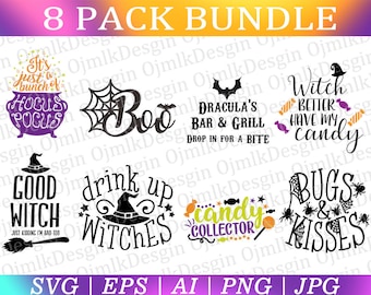 Halloween Svg Bundle, Halloween Svg, Witch Svg, Ghost Svg, Pumpkin Svg, Halloween Vector, Sarcastic Svg,Haloween Silhouette,lnstant Download