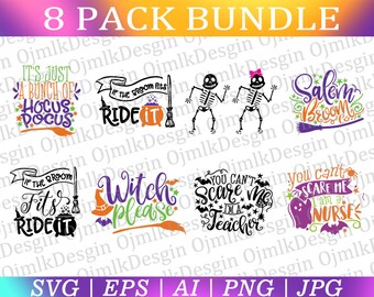 Halloween Svg Bundle, Halloween Svg, Witch Svg, Ghost Svg, Pumpkin Svg, Halloween Vector, Sarcastic Svg,Haloween Silhouette,lnstant Download