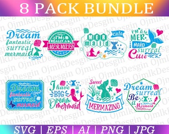 Mermaid Svg Bundle,Mermaid Tail Svg,Mermaid Squad Svg,Mermaid Tail SVG,Mermaid Shirt Svg,Mermaid Vibes Svg,Baby Mermaid Svg,Instant Download