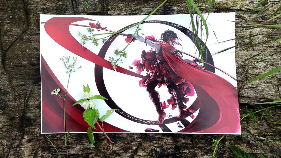 Ruby Roses Print Ruby Rose and Crescent Rose Vegan Print - Etsy
