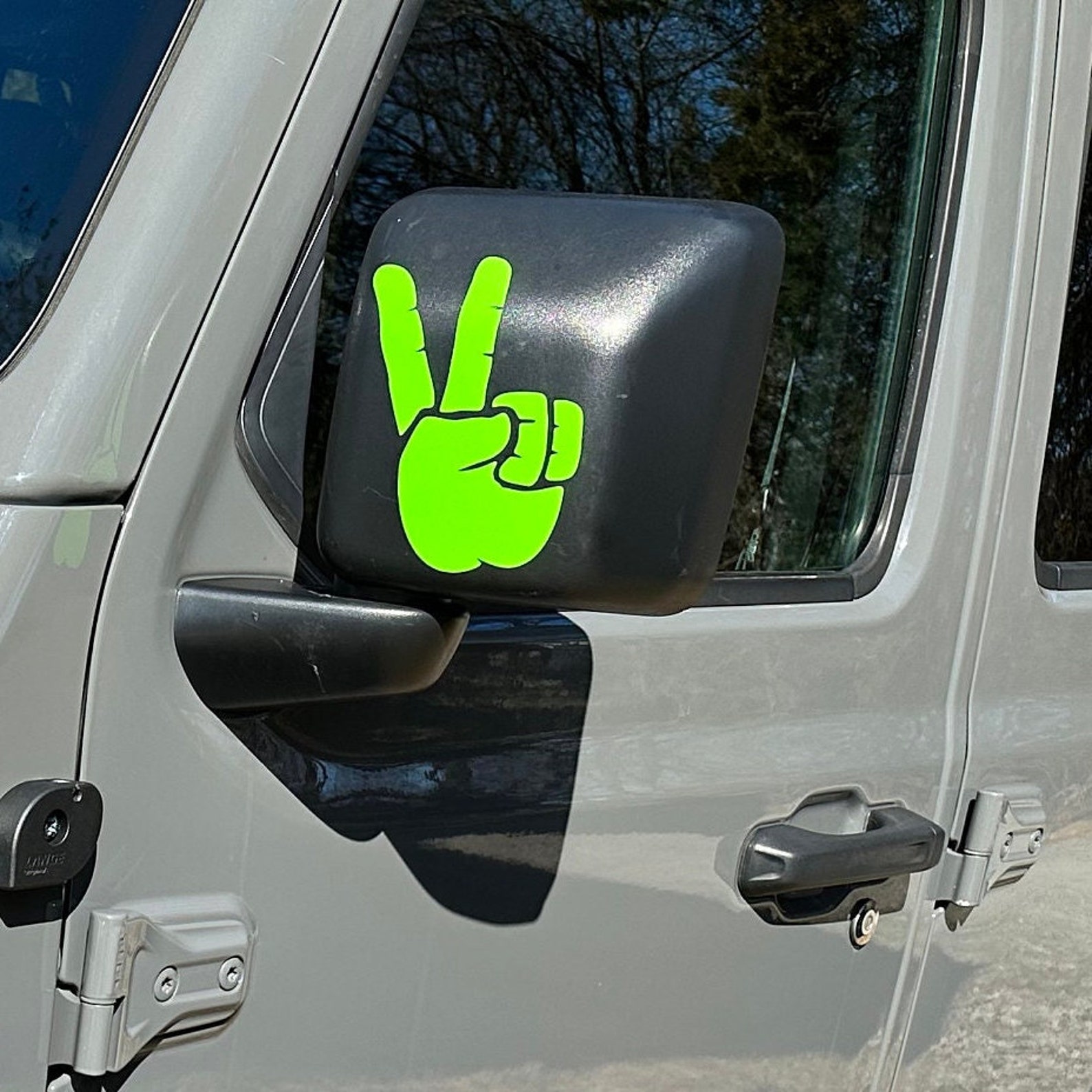 Jeep 2 Finger Wave Decal for Jeep Wrangler Side Mirrors Jeep Etsy