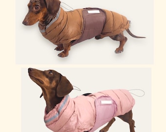 Two Toned Puffer Gilet | Winter Dog Coat | Gilet Dog coat | Dachshund Dog Coat | Warm Puffer Dog Coat | XS-XL Dog Coat | Puppy Dog Coat