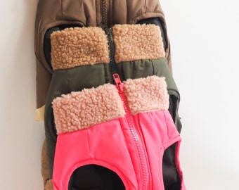 Modische Hunde Regen mäntel / Warme Hundejacke / Wasserabweisende Hundejacke / Hundemantel für kleine und große Hunde / Dackelmantel / Hundegoldet