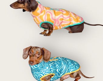 Funky Zip Puffer Gilet Winter Dog Coat Gilet Dog Coat