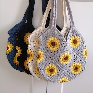 Crochet Sunflower shoulder bag