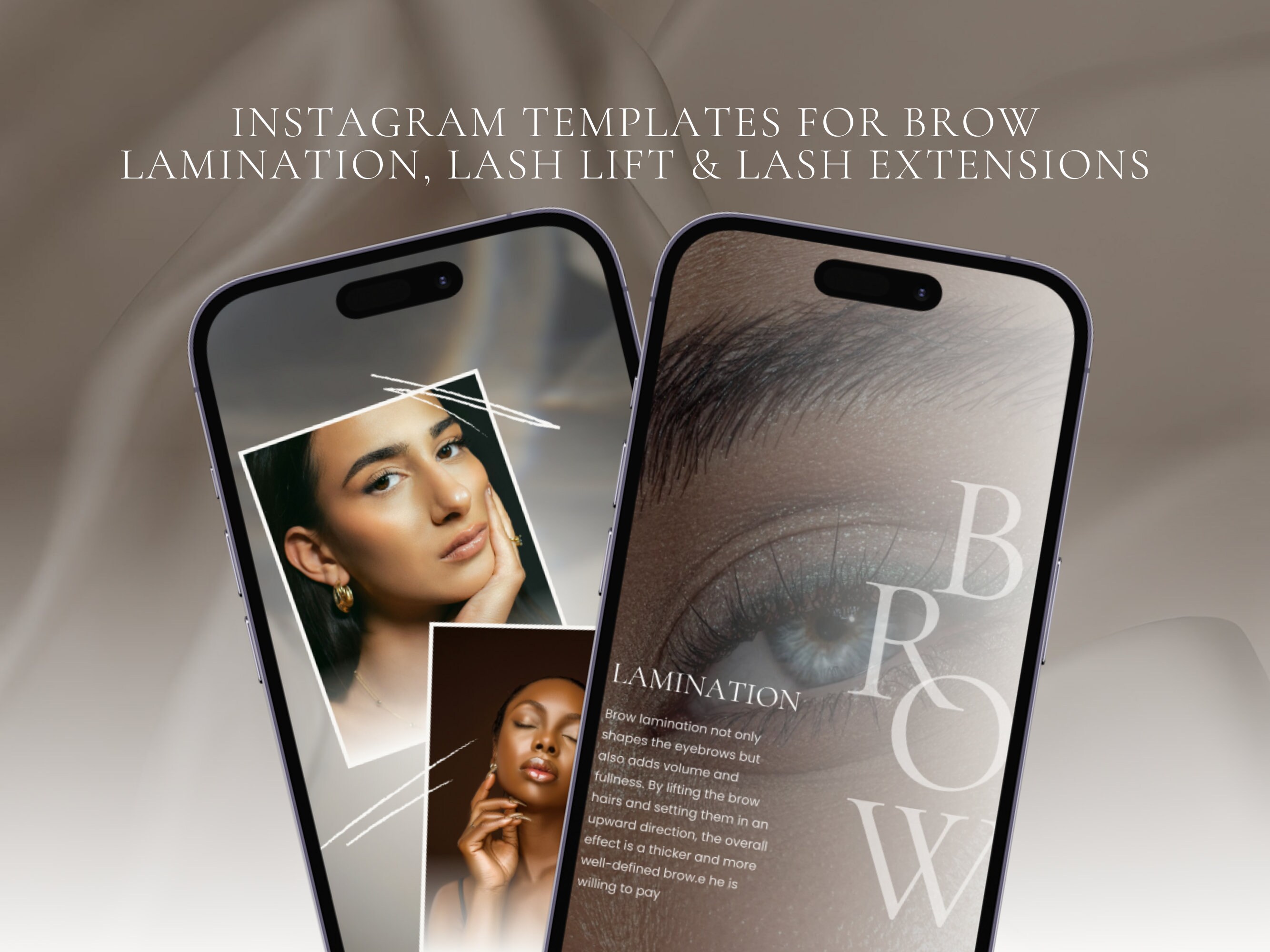Brow Lamination Instagram Template lash Extension Eyebrow Artist ...