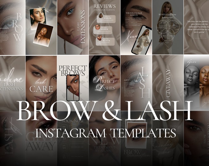 Brow Lamination Instagram Template lash Extension Eyebrow Artist ...