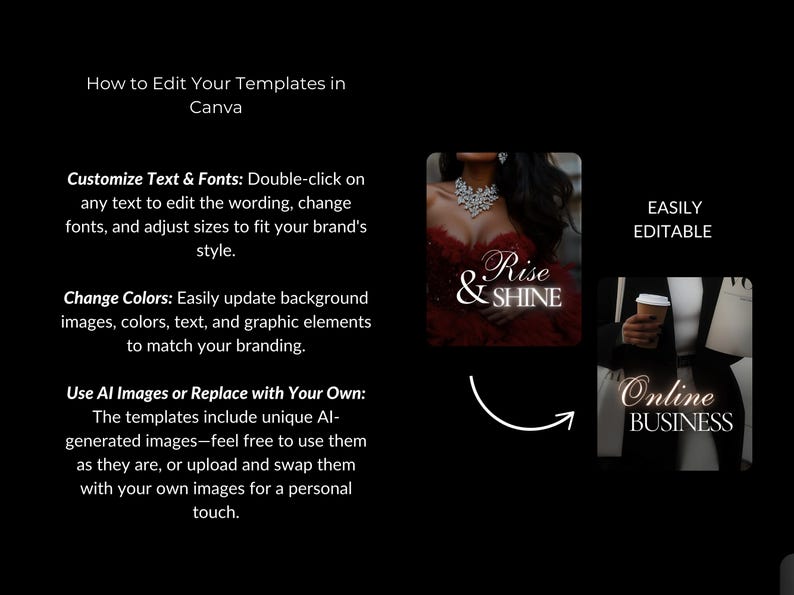 Canva Instagram Templates Bundle, Editable Posts & Stories, Social ...