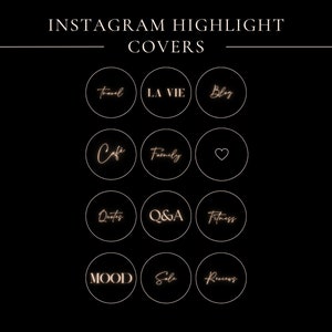 Instagram Highlight Covers | Instagram Highlights | Minimal Instagram Highlight | Instagram Templates | Branding | Canva Templates