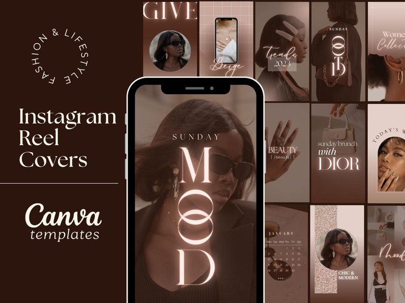 Ig Reel Rtext Layout Instagram Reel Templates | Minimal IG Reel Cover Template | Modern IG ...