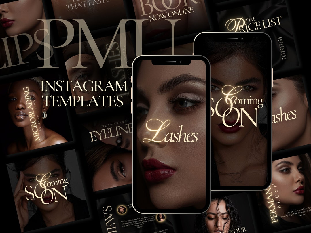 PMU Instagram Template Microblading Instagram Template Lip Blush ...