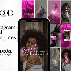 Instagram haspelomslag | Instagram-rollen | Instagram-bericht | Roze Instagram | YouTube-branding | Luxe merk | Spoelhoezen | Sjablonen voor haspels