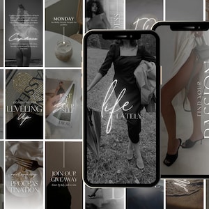 Instagram Reel Cover Templates, Canva Reel Covers, Neutral Reel Covers, Canva Templates for Coaches, Templates for Influencers, IG Reels
